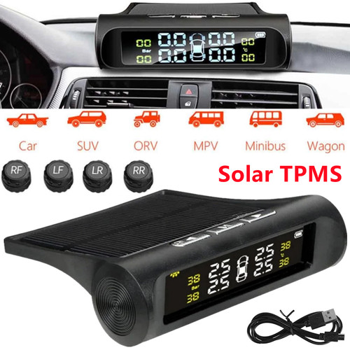 Wireless solar tpms - lcd, car